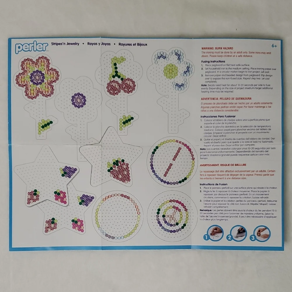 Star Necklace Perler Beads with 3 Pegboards Set Crafting